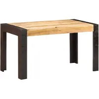 vidaXL Esstisch 140x70x76 cm Raues Mango-Massivholz