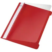 Leitz Sichthefter A5 PVC langes Beschriftungsfeld rot Packung mit 25 Stück