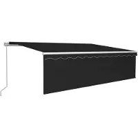 vidaXL Markise Manuell Einziehbar mit Rollo 5x3 m Anthrazit