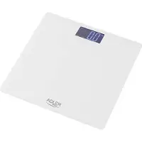 Adler AD 8157W, Elektronische Personenwaage, 150 kg, 100 g, Weiß, g, Quadratisch