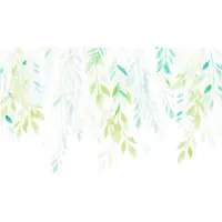 Overig Vliestapete "Digitaldruck Vlies - Summer Leaves - Größe 350 x 250 cm" bedruckt glatt Wohnzimmer, Schlafzimmer