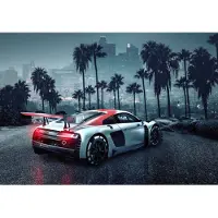 Komar Fototapete "Audi R8 L.A. - Größe 368 x 254 cm" bedruckt glatt Wohnzimmer, Schlafzimmer
