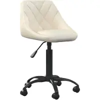 vidaXL Esszimmerstuhl Creme Samt