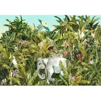 Overig Vliestapete "Digitaldruck Vlies - Jungle Expedition - Größe 400 x 280 cm" bedruckt glatt Kinderzimmer