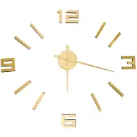 vidaXL 3D-Wanduhr Modernes Design Golden 100 cm XXL