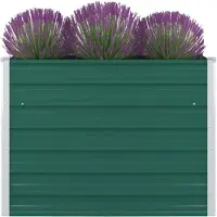 vidaXL Hochbeet 100 x 100 x 77 cm Verzinkter Stahl Grün