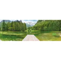 Overig Fototapete "Green Lake - Größe 368 x 127 cm" bedruckt glatt Wohnzimmer, Schlafzimmer