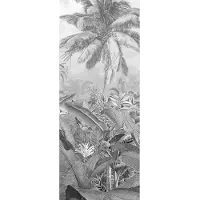 Komar Vliestapete "Digitaldruck Vlies - Amazonia Black and White Panel" bedruckt glatt Wohnzimmer, Schlafzimmer