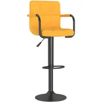 vidaXL Barhocker Senfgelb Stoff