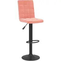 vidaXL Barhocker Rosa Samt