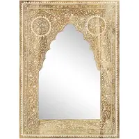 vidaXL Spiegel Handbemalt 40 x 55 cm Massivholz Mango