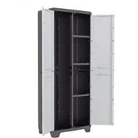 Keter Linear Utility Storage Cabinet - 68x173x39 cm - Grau/Schwarz