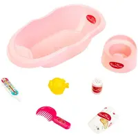 Klein Babywanne mit Zubehör Princess Coralie rosa 43 x 23 x 10 cm