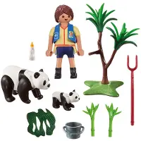 Playmobil , 70105 – City Life - Panda Hausmeister-Tragetasche, Bunt