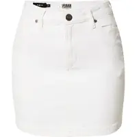 Urban Classics modisches Damen Kleid Stretch Reißverschluss Taschen Ecru-Weiß