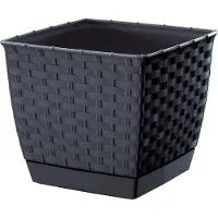 Prosperplast - RATOLLA SQUARE 1,5L Blumentopf - 14,5x14,5x12,6cm in Anthrazitfarbe