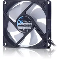 Fractal Silent Series R3 80 mm, Ventilator, 8 cm, 1600 RPM, 18,1 dB, 20,2 cfm, Schwarz, Weiß