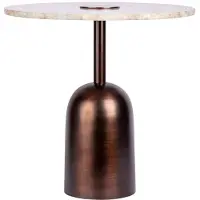 InStyle Look by Kayoom | Beistelltisch Harriet Marmor braun Marmor 47x47x47 cm | NADUVI