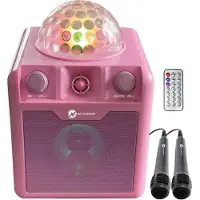 N-Gear Disco Block 410 Tragbarer Karaoke-Lautsprecher Rosa