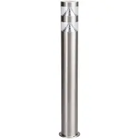 LINDBY LED-Wegeleuchte Lanea, 60 cm, grau, Edelstahl, IP44