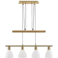 LINDBY - Klassisch I Antik Klassieke hanglamp messing - SimeonI 4-flammig I Wohnzimmer I Schlafzimmer - Stahl Länglich - LED geeignet E14