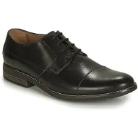 Clarks Herren Becken Cap Derbys, Schwarzes Leder, 44 EU