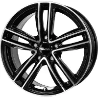 RC Design 18 Zoll Alufelge RC27 18"x8" 5x112 PCD ET43 66,6mm Felge Schwarz Frontpoliert