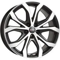 Alutec 18 Zoll Alufelge W10X 18"x8,0" 5x108 PCD ET45 70,1mm Felge Matt Schwarz Frontpoliert