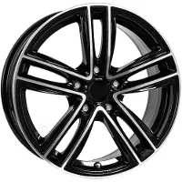 RC Design 16 Zoll Alufelge RC27 16"x6" 5x112 PCD ET48 57,1mm Felge Schwarz Frontpoliert
