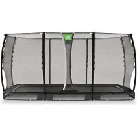 Exit Allure Classic Trampolin 244x427cm, Bodentrampolin, Rechteckig, für Kinder, Schwarz