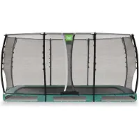 Exit Allure Classic Trampolin 244x427cm, Bodentrampolin, Rechteckig, für Kinder, Grün