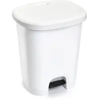 PlasticForte Treteimer - weis - Kunststoff - 27L - 45 cm