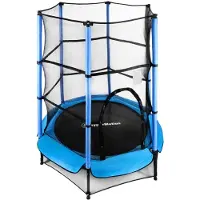 Hobby Hall Kindertrampolin 140 cm – Mit Sicherheitsnetz, bis 45 kg, Indoor & Outdoor, Freizeit-Trampolin mit Netz
