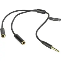 Fontastic 253850 - 3.5mm stereo Klinkenstecker auf 2x 3.5mm Klinkenbuchse