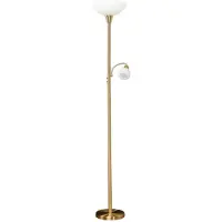 LINDBY Stehlampe Elaina, Leselicht, messing, 183 cm, E27