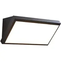 LINDBY Abby Außenwandleuchte Dark Grey/White - , Abby, Schwarz, für Balkon, Kunststoff, Modern
