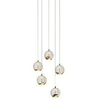 LUCANDE Glas Hängelampe Hayley , klar / transparent, für Wohn- / Esszimmer, Glas, Modern, Pendelleuchte