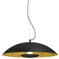 LINDBY Emilienne Pendelleuchte Black/Gold - , Emilienne, dimmbar, Schwarz, für Wohnzimmer, Metall, Modern