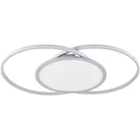 LUCANDE LED-Deckenlampe Senne, CCT, silber, Metall