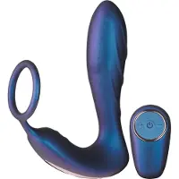 Hueman Black Hole - Analvibrator mit Funkfernbedienung und Penisring (lila)