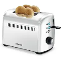 H.Koenig Toaster TOS9 / 2 Scheiben / 7 Stufen Bräunung / 3 Funktionen / Krümelfach / Edelstahl