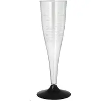 Papstar Starpak 12 X 5 Stiel-Gläser für Sekt, PS 0,1 l Ø 5 cm · 17,5 cm glasklar