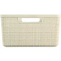 Curver JUTE RECYCLING Aufbewahrungsbox M 12L, 3er-Set, off white
