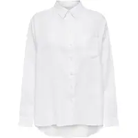 ONLY Longbluse "ONLTOKYO L/S LINEN BLEND SHIRT" mit Leinen