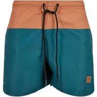 Urban Classics TB1026 - Block Swim Shorts teal/toffee XS