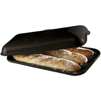 Emile Henry Henry Baguettesvorm 39 x 24 cm aardewerk zwart