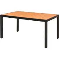 vidaXL Gartentisch Braun 150x90x74 cm Aluminium und WPC