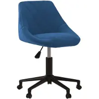 vidaXL Esszimmerstuhl Drehbar Blau Samt