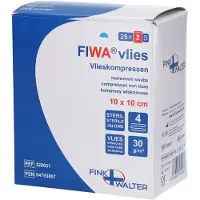 Fink & Walter Vlieskompressen steril 10x10 cm 4fach 25x2 St Kompressen