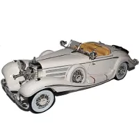 Maisto 36055 - Modellauto - Mercedes 500K Typ Specialroadster 1936 (weiß, Maßstab 1:18)